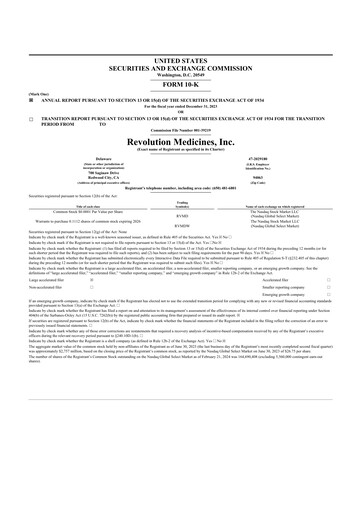 Thumbnail Revolution Medicines
 10-K Annual Report 2023