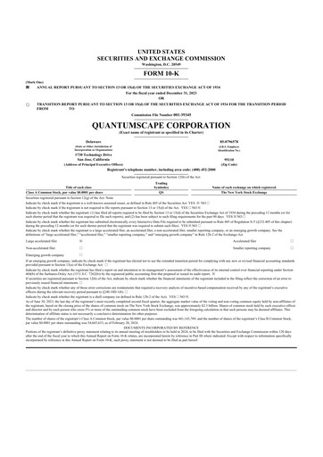 Thumbnail QuantumScape 10-K Annual Report 2023