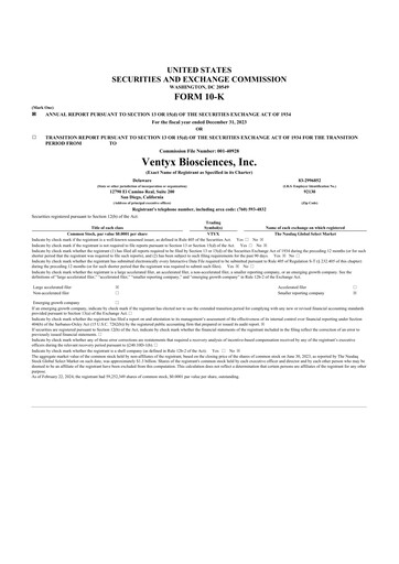 Vorschaubild Ventyx Biosciences 10-K Jahresbericht 2023