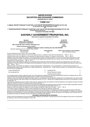 Vorschaubild Easterly Government Properties 10-K Jahresbericht 2023