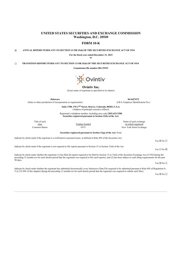 Thumbnail Ovintiv 10-K Annual Report 2023