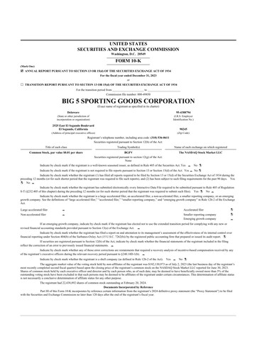 Thumbnail Big 5 Sporting Goods 10-K Annual Report 2023