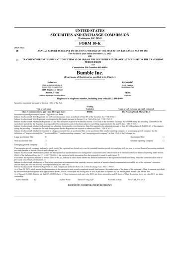 Thumbnail Bumble 10-K Annual Report 2023