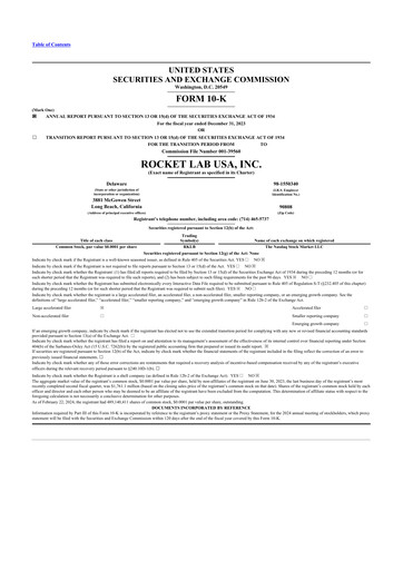 Thumbnail Rocket Lab 10-K Annual Report 2023