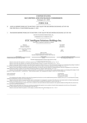 Thumbnail CCC Intelligent Solutions 10-K Annual Report 2023