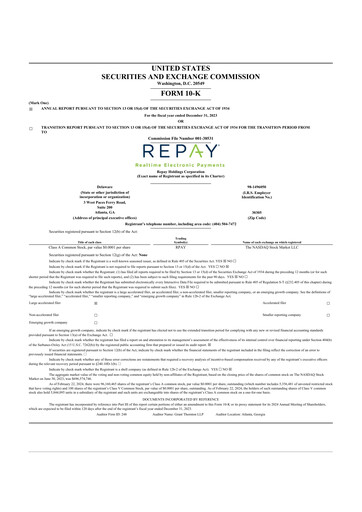 Thumbnail Repay Holdings 10-K Annual Report 2023