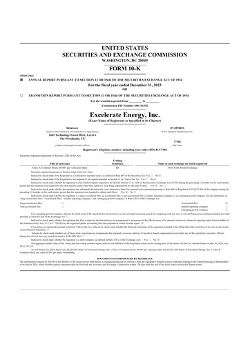 Miniature Excelerate Energy 10-K Rapport annuel 2023