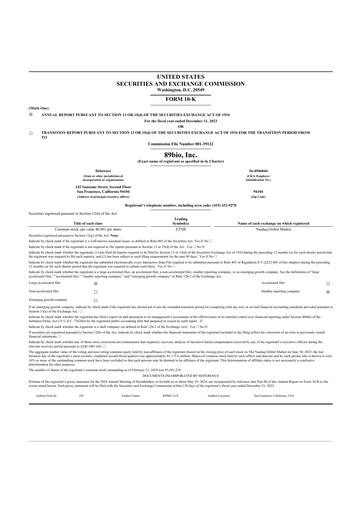 Vorschaubild 89bio 10-K Jahresbericht 2023