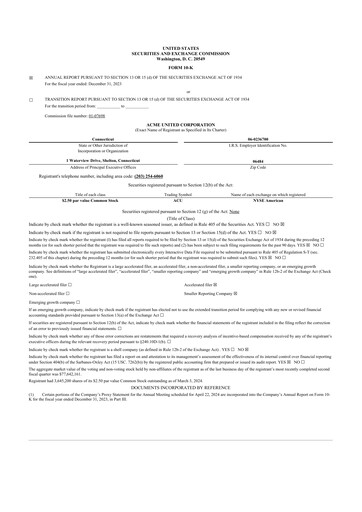Vorschaubild Acme United 10-K Jahresbericht 2023