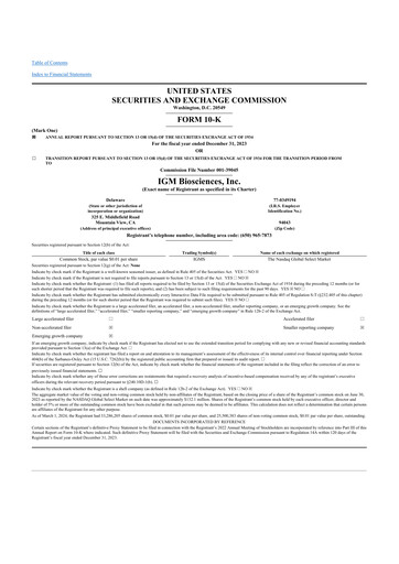 Thumbnail IGM Biosciences 10-K Annual Report 2023