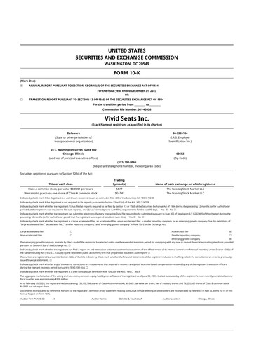 Vorschaubild Vivid Seats 10-K Jahresbericht 2023