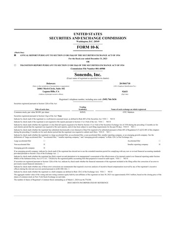 Thumbnail Sonendo 10-K Annual Report 2023