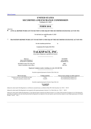 Thumbnail Talkspace 10-K Annual Report 2023