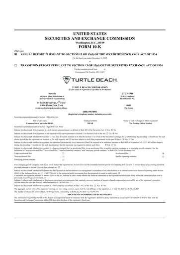 Thumbnail Turtle Beach Corp
 10-K Annual Report 2023