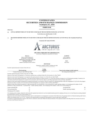 Thumbnail Arcturus Therapeutics
 10-K Annual Report 2023