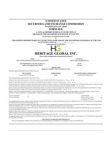 Thumbnail Heritage Global 10-K Annual Report 2023