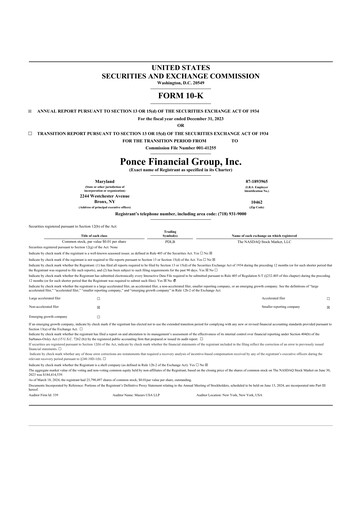 Thumbnail Ponce Financial Group 10-K Annual Report 2023