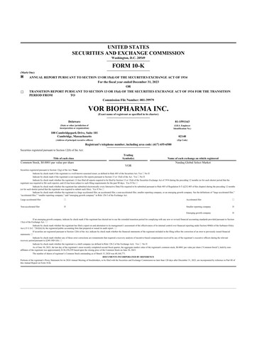 Thumbnail Vor Biopharma 10-K Annual Report 2023