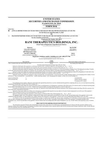 Thumbnail Rani Therapeutics 10-K Annual Report 2023