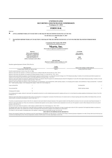 Miniature Nkarta 10-K Rapport annuel 2023