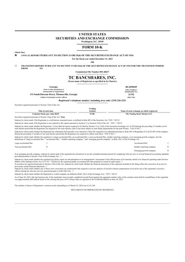 Thumbnail TC Bancshares 10-K Annual Report 2023