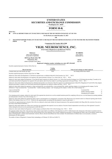 Thumbnail Vigil Neuroscience 10-K Annual Report 2023