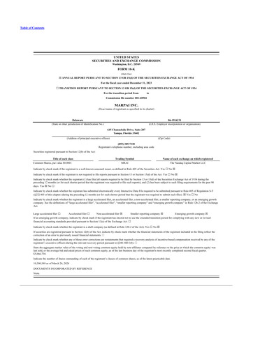 Thumbnail Marpai 10-K Annual Report 2023