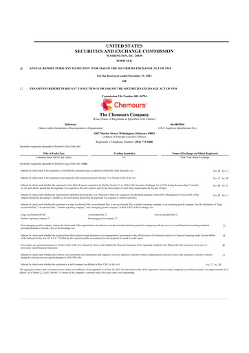 Thumbnail Chemours
 10-K Annual Report 2023