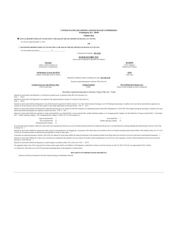 Thumbnail ECB Bancorp 10-K Annual Report 2023