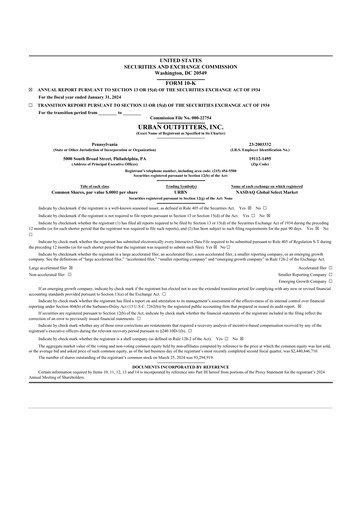 Thumbnail Urban Outfitters
 10-K Annual Report 2024