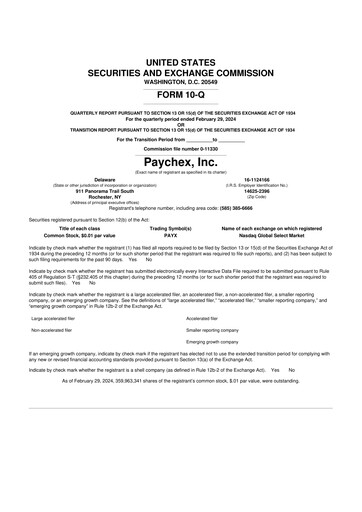 Thumbnail Paychex 10-Q Quarterly Report FY2024 