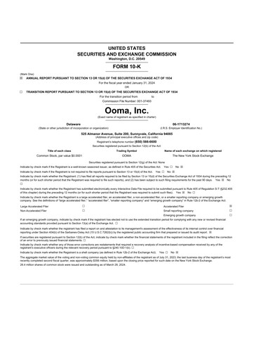 Thumbnail Ooma 10-K Annual Report 2024
