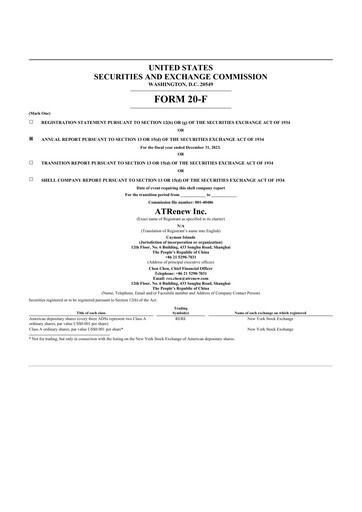 Thumbnail ATRenew 20-F Annual Report 2023