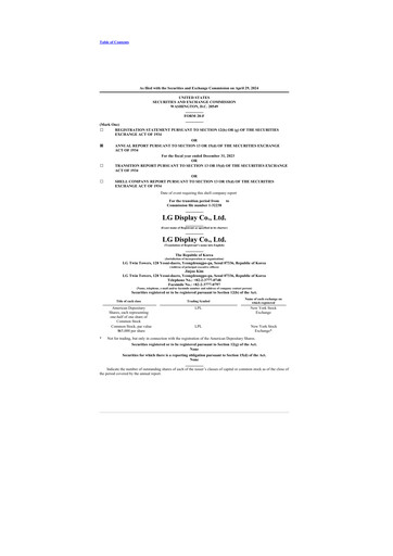 Thumbnail LG Display 20-F Annual Report 2023