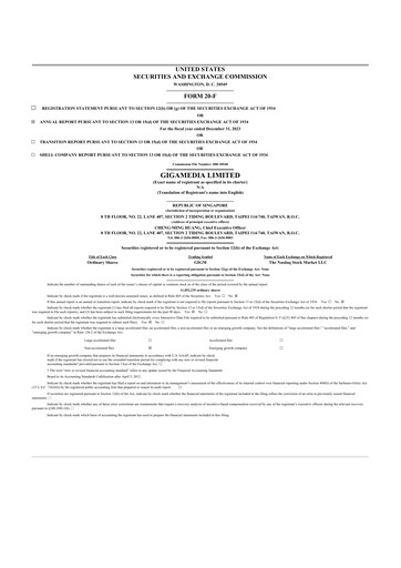 Thumbnail GigaMedia 20-F Annual Report 2023