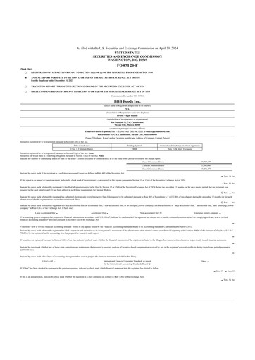 Thumbnail BBB Foods 20-F Annual Report 2023