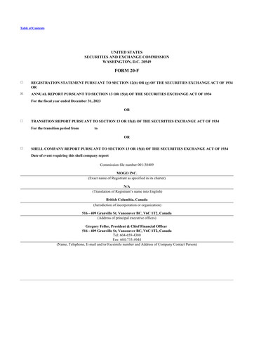 Thumbnail Mogo
 20-F Annual Report 2023