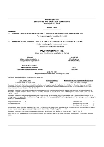 Thumbnail Paycom
 10-Q Quarterly Report FY2024 