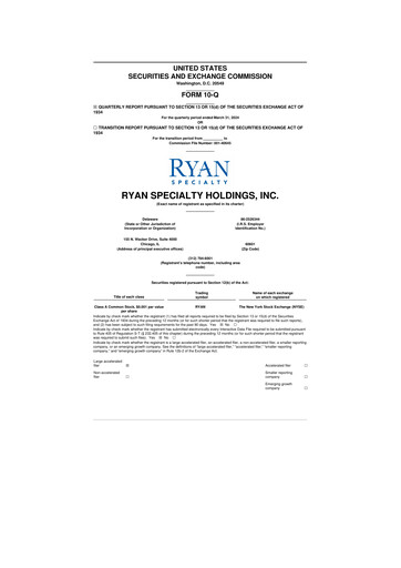 Thumbnail Ryan Specialty 10-Q Quarterly Report FY2024 