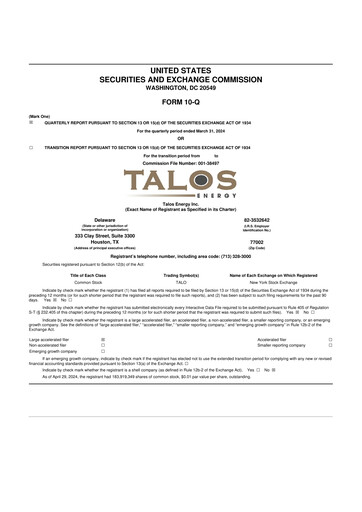 Thumbnail Talos Energy 10-Q Quarterly Report FY2024 
