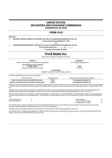 Thumbnail Vivid Seats 10-Q Quarterly Report FY2024 