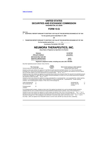 Thumbnail Neumora Therapeutics 10-Q Quarterly Report FY 