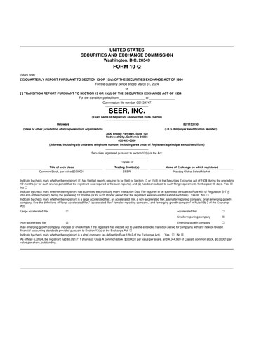 Vorschaubild Seer Inc 10-Q Quartalsbericht 2024 