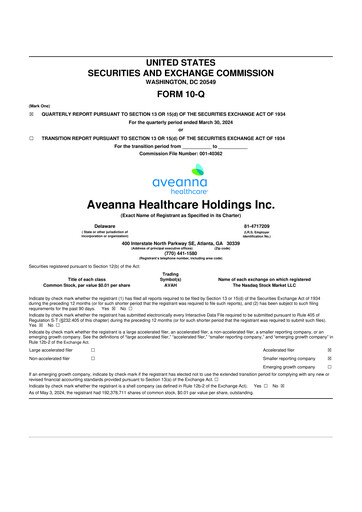 Thumbnail Aveanna Healthcare 10-Q Quarterly Report FY2024 