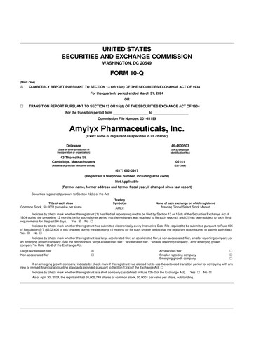 Thumbnail Amylyx Pharmaceuticals 10-Q Quarterly Report FY2024 