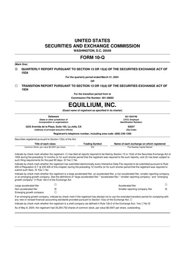 Thumbnail Equillium 10-Q Quarterly Report FY2024 