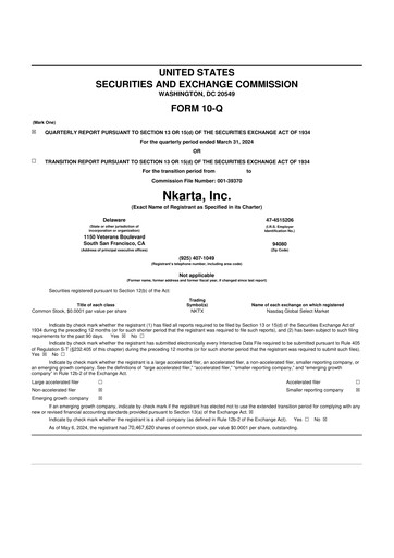 Thumbnail Nkarta 10-Q Quarterly Report FY 