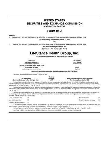 Thumbnail LifeStance Health Group 10-Q Quarterly Report FY2024 