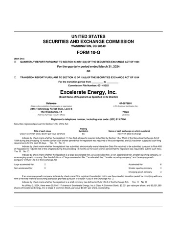 Thumbnail Excelerate Energy 10-Q Quarterly Report FY2024 