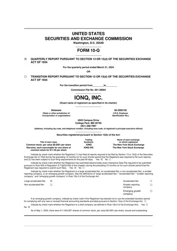 Vorschaubild IonQ 10-Q Quartalsbericht 2024 
